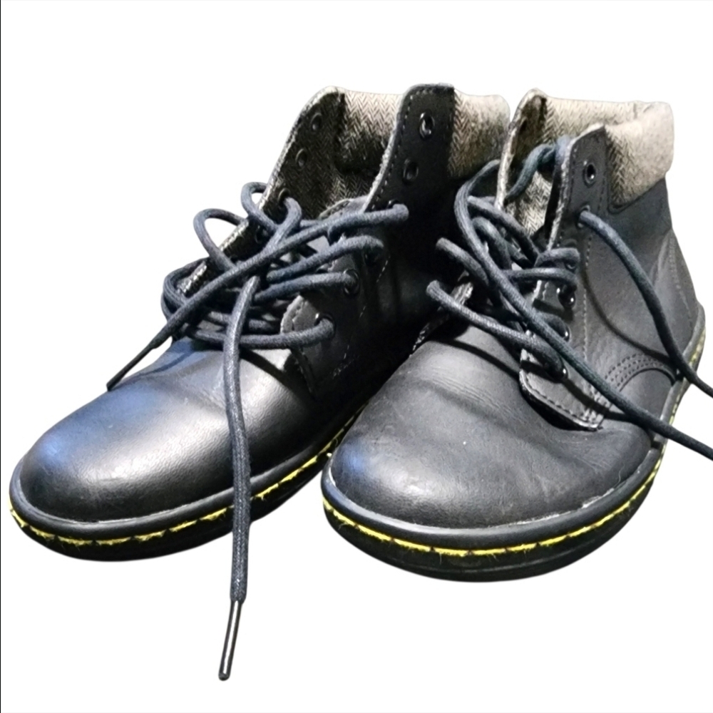 Dr. Martens Womens Sz 6 Black Leather Maelly Ankle Boots Air Walk JY004 Gorpcore